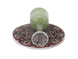 Green Clear Crystal Singing Chalice TMSB-016 - Yoga Meditation Instruments