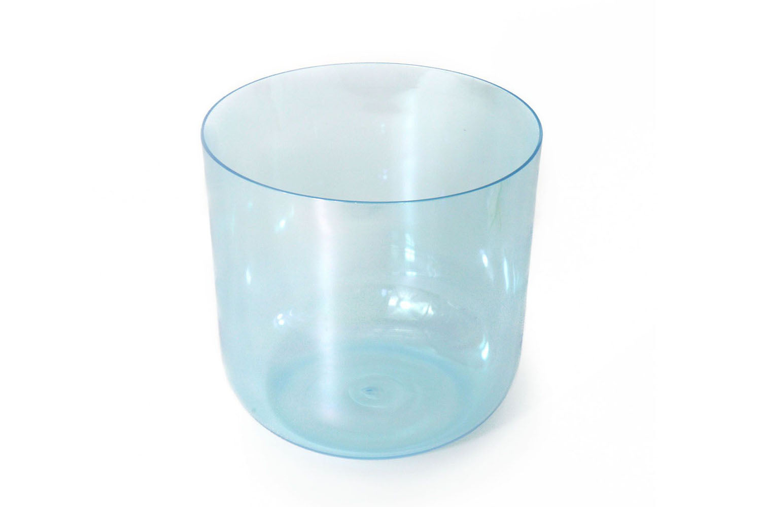 Light Blue Clear Crystal Sound Healing Singing Bowl CCB-009 - Yoga Meditation Instruments