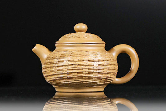 Bamboo Woven Pan Teapot